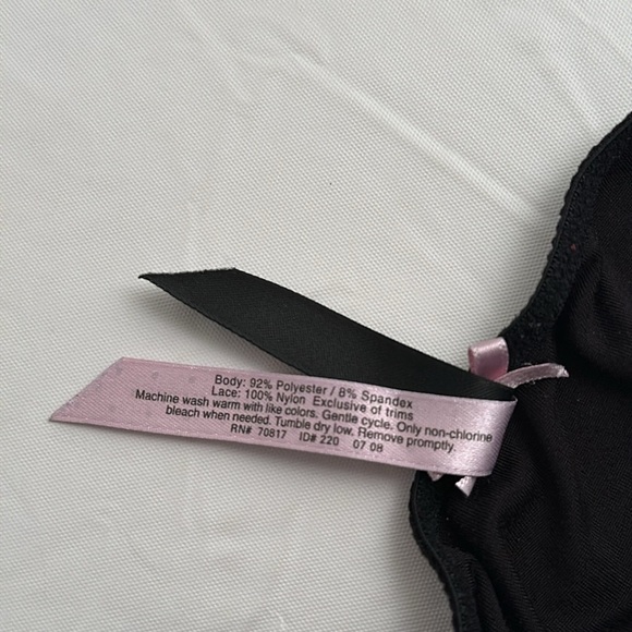 Victoria’s Secret Sexy Little Things black with red lace trim hiphugger panty - Picture 8 of 8